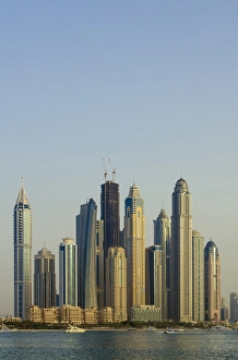 Emirate Prints: Skyline of buildings around the Dubai Marina, Dubai, United Arab Emirates (UAE)