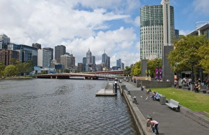 Images Dated 2029: Skyline along Yarra River in Melbourne Victoria Australia