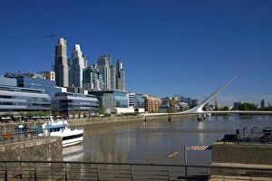 Rio De La Plata Prints: Skyscrapers and waterfront at Puerto Madero in Buenos Aires, Argentina