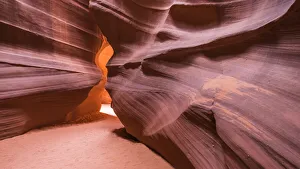 Images Dated 17th May 2019: Slickrock formations in upper Antelope Canyon, Navajo Indian Reservation, Arizona, USA