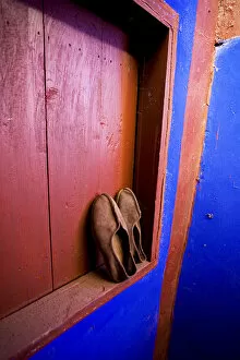 Images Dated 22nd September 2007: Slippers of a buddist monk at the Lama Temple, Beijing, China