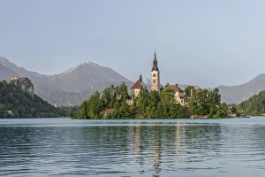 Lake Bled Prints: Slovenia, Bled, Bled Island