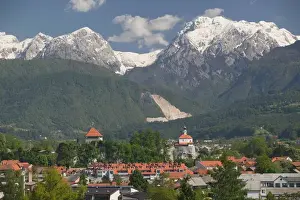 Gorenjska Prints: SLOVENIA-GORENJSKA-Kamnik: Town View & Kamnik Savinja Alps