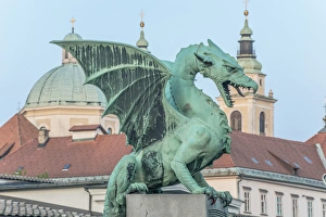Slovenia, Ljubljana, Dragon Bridge