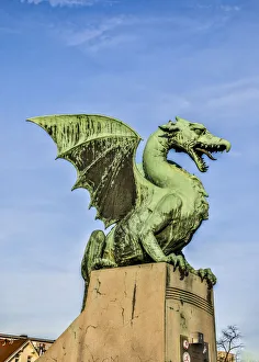 Slovenia, Ljubljana Dragon at the end of the Dragon Bridge