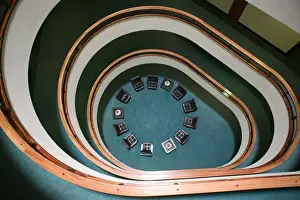 Spiral Prints: SLOVENIA-Ljubljana: Staircase View / New Wing of Union Hotel