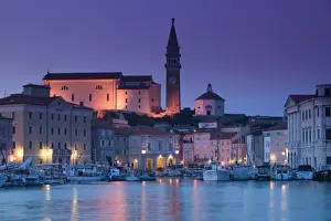 Primorska Prints: SLOVENIA-PRIMORSKA-Piran: Piran Harborfront - Evening View