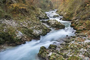 Images Dated 18th October 2017: Slovenia, Vintgar. River flowing through the Vintgar Gorge