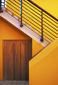 Images Dated 20th January 2014: A small door at the bottom of a stairway in southern Ireland