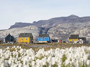 Settlement Prints: Small fishing village Ikerasak on Ikerask island in the Uummannaq Fjord System, Greenland