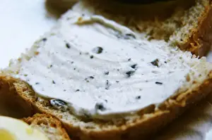 Piece Prints: A small piece of bread with truffles butter Truffiere de la Bergerie (Truffiere)
