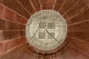 Celestial Prints: Small sundial. Jantar Mantar. Astronomy observatory. Jaipur. Rajasthan. India
