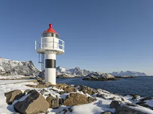 Nordland Prints: Small town Kabelvag, island Austvagoya
