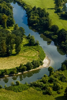 Snoqualmie Valley Prints: Snoqualmie River and Farmland (Aerial), Snoqualmie Valley, Washington, US