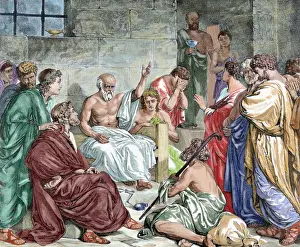 Talk Prints: Socrates (c. 469-399 BC). Classical Greek Athenian philosopher