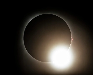 Images Dated 17th July 2024: Solar eclipse, totality, diamond ring