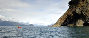 Kayaker Prints: Solo Kayaker, Resurrection Bay, Kenai Fjords National Park, AK