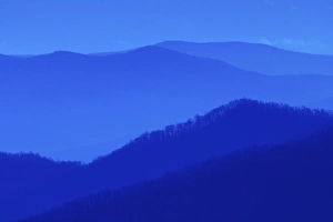 Mystery Prints: Somber winter view of southern Appalachian Mountains, Great Smoky Mountains National Park