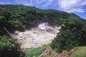 St Lucia Prints: Soufriere volcano, St Lucia, Caribbean