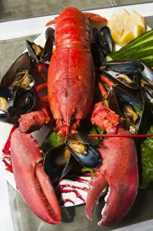 Lobster Prints: Souris, Prince Edward Island. Fresh lobster at the FIddlin Lobster restaurant