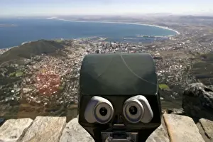 South Africa, Cape Town, Table Mountain National Park, Observation deck overlooking