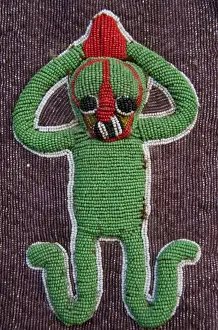 Beaded Prints: South Africa, Cape Town. Typical South African beadwork, detail