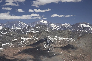 Altitude Prints: South America, Chile, Andes Mountains, near Santiago - aerial