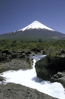 Ie Inhouse Scan Prints: South America, Chile, Magellanes, Vicente Perez Rosales National Park. Saltos del Petrohue