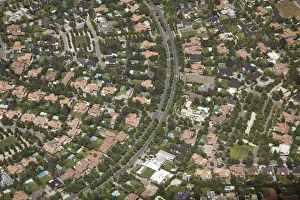 Images Dated 4th January 2010: South America, Chile, Santiago, Avenada Camino Real, Lo Barnechea - aerial