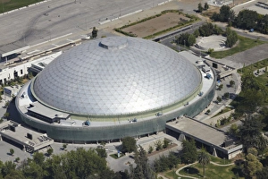 Images Dated 11th January 2010: South America, Chile, Santiago, Estadio Cubierto, Parque O Higgins - aerial