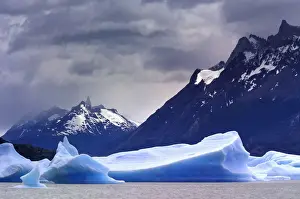 South America, Chile, Torres del Paine National Park. Glacial Ice