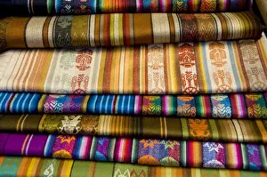 Images Dated 28th February 2009: South America, Ecuador. Famous Otavalo Market which dates back to pre-Inca times