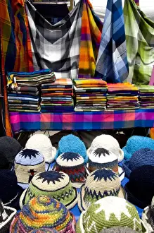 South America, Ecuador. Famous Otavalo Market which dates back to pre-Inca times