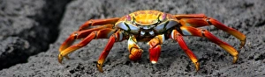 Images Dated 8th October 2007: South America, Ecuador, Galapagos Islands. The colorful sally Lightfoot Crab of