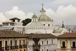 Images Dated 3rd April 2007: South America, Ecuador, Pichincha province, Quito. View of La Compania cathedral