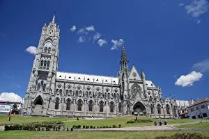 Pichincha Prints: South America, Ecuador, Quito. The Basilica del Voto Nacional