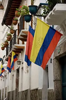 Downtown Prints: South America, Ecuador, Quito. Historic La Ronda street