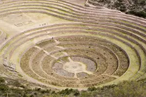 Images Dated 28th May 2007: South America - Peru. Amphitheater-like terraces of Moray in the Sacred Valley of the Incas