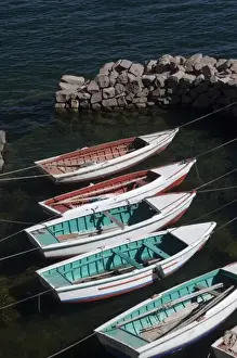 Images Dated 4th June 2007: South America - Peru. Boats in harbor at Taquile Island on Lake Titicaca