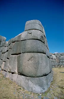 Images Dated 13th December 2005: South America - Peru - Cusco (aka Cuzco) - Sacsayhuaman, Inca stone walled fortress