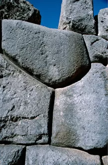 Images Dated 13th December 2005: South America - Peru - Cusco (aka Cuzco) - Sacsayhuaman, Inca stone walled fortress