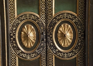 Images Dated 20th March 2009: South America, Peru, Historic Centre of Lima. Close-up of a pair of gold leaf doors
