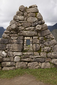 Images Dated 18th March 2009: South America, Peru, Machu Picchu. Aligned windows in stone house ruins. (UNESCO