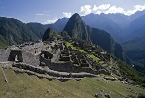 South America - Peru. Overall view of the lost Inca city of Machu Picchu