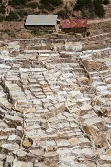 Images Dated 28th May 2007: South America - Peru. Salt ponds near Maras where the salt water evaporates and salt