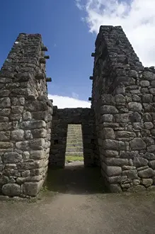 Images Dated 31st May 2007: South America - Peru. Stonework in the lost Inca city of Machu Picchu