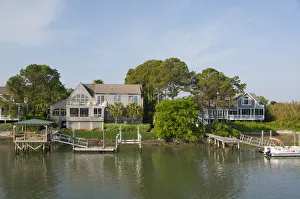 Riverfront Prints: South Carolina, Sullivans Island. Sailing the intracoastal waterways between Charleston