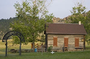 South Dakota. USA. Cold Springs Schoolhouse & cemetery, built & established 1887