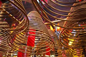 Images Dated 21st January 2010: Southeast Asia; China; Hong Kong; Spiral Incense sticks at Man Mo Temple or Man Mo Miu