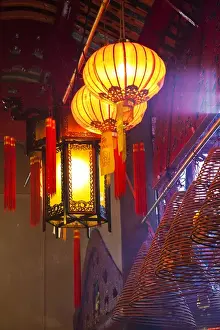 Images Dated 21st January 2010: Southeast Asia; China; Hong Kong; Spiral Incense sticks at Man Mo Temple or Man Mo Miu